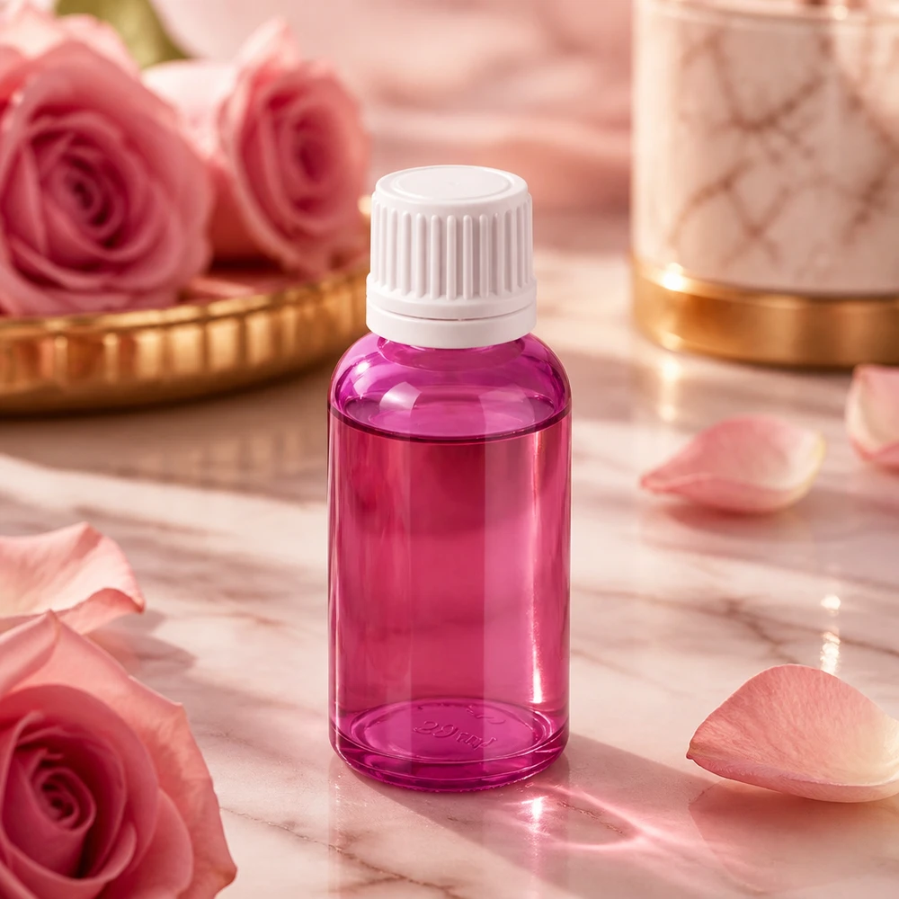 Bouteille 30ml bouchon à vis 11mm blanc Originalité Bouchon à vis PurpleLine UT18/30 Bouteille en verre de 30 ml de haute qualité de la série PurpleLine avec bouchon blanc à l'épreuve des enfants
