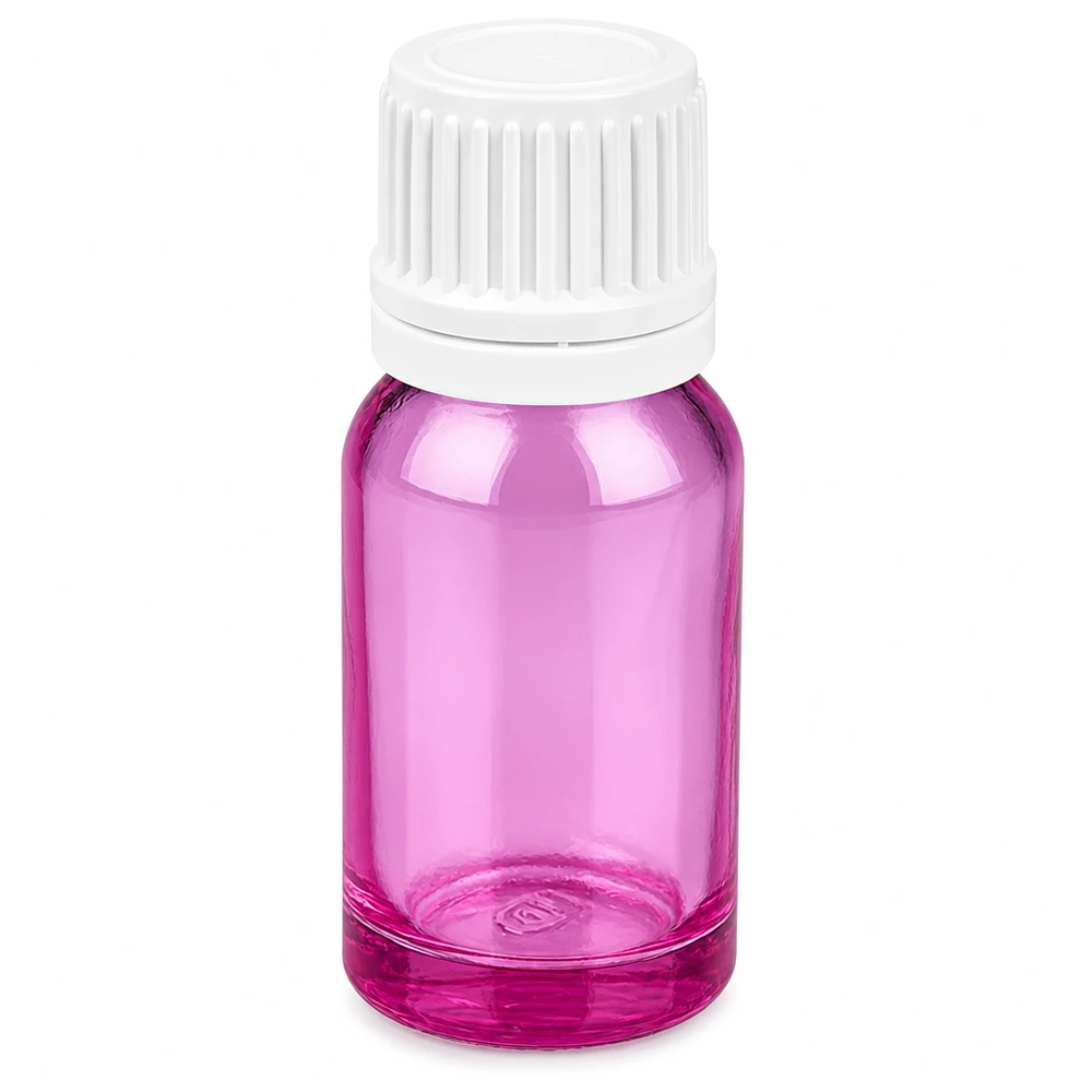 Flacon 10ml bouchon à vis 11mm blanc Originalité bouchon à vis PurpleLine UT18/10 Bouteille de 10ml avec filetage de 11mm idéale pour l'aromathérapie et les cosmétiques