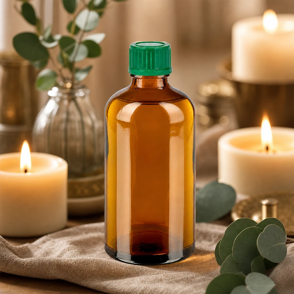 Flacon de 100ml 11mm SV vert STD BrownLine UT18/100 Flacon en verre brun de haute qualité 100ml avec bouchon étanche pour applications cosmétiques