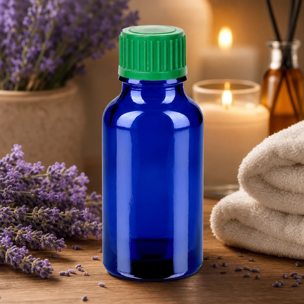 20ml Flacon compte-goutte 0.8mm vert STD BlueLine UT18/20 Flacon en verre UT18/20 de 20 ml avec bouchon compte-gouttes pour une distribution contrôlée de teintures et d'extraits