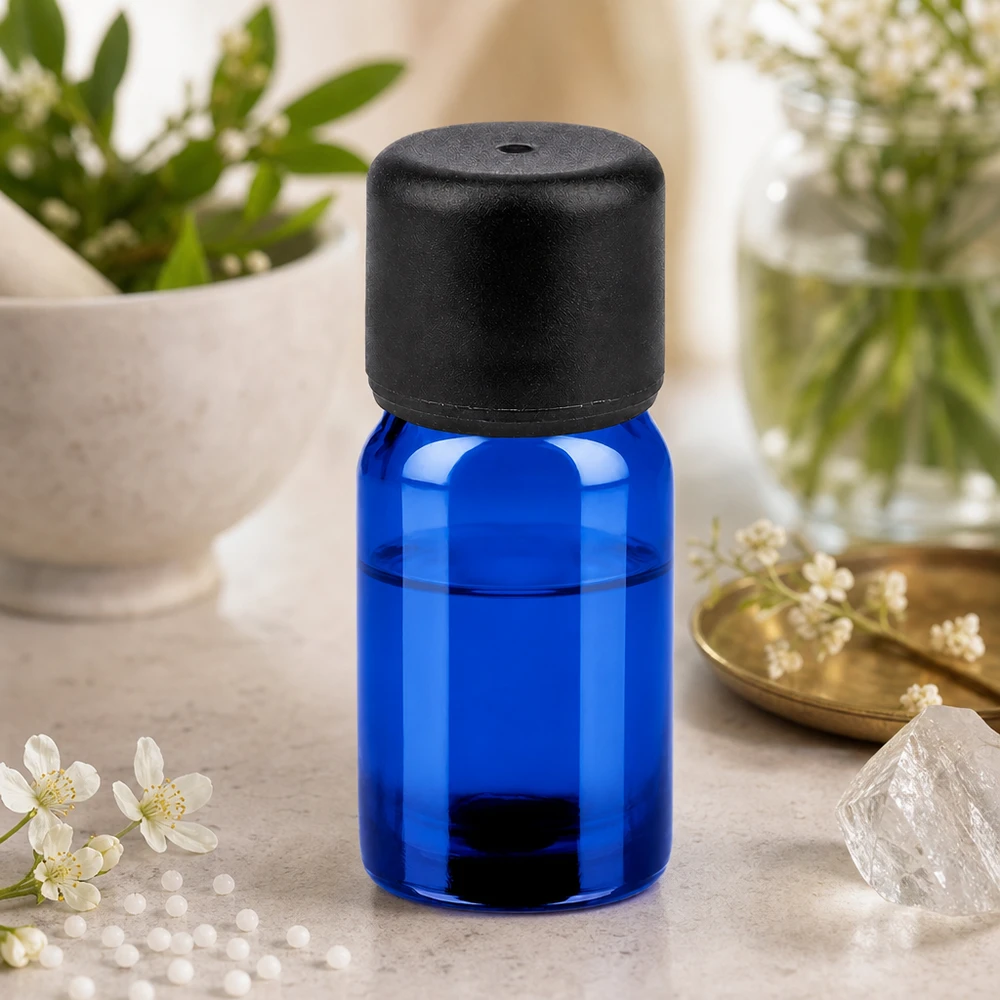 Flacon de 5ml 6mm SV noir STD BlueLine UT18/5 Bouteille en verre Premium de 5ml avec un filetage de 18mm et un bouchon noir pour le laboratoire et la pharmacie