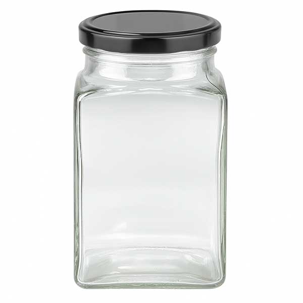 260ml Tetraglas avec couvercle BasicSeal noir UNiTWIST