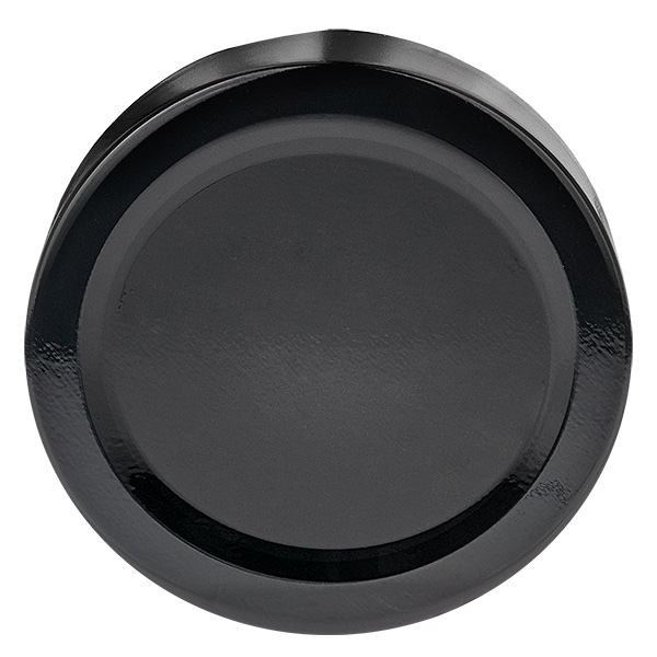 135ml Verre rond avec couvercle BasicSeal noir UNiTWIST