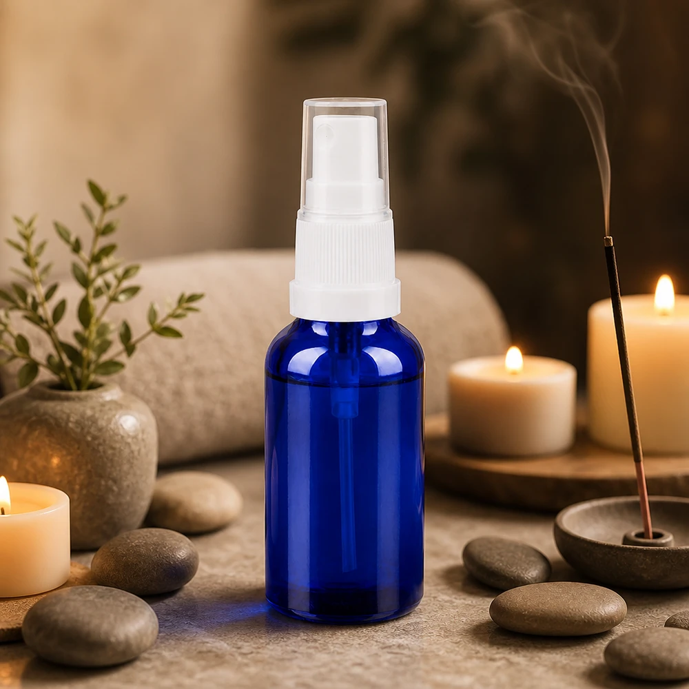 Vaporisateur 30ml blanc/tr. STD BlueLine UT18/30 Vaporisateur de 30 ml avec une fine brume, idéal pour les lotions toniques et les lotions pour le visage.