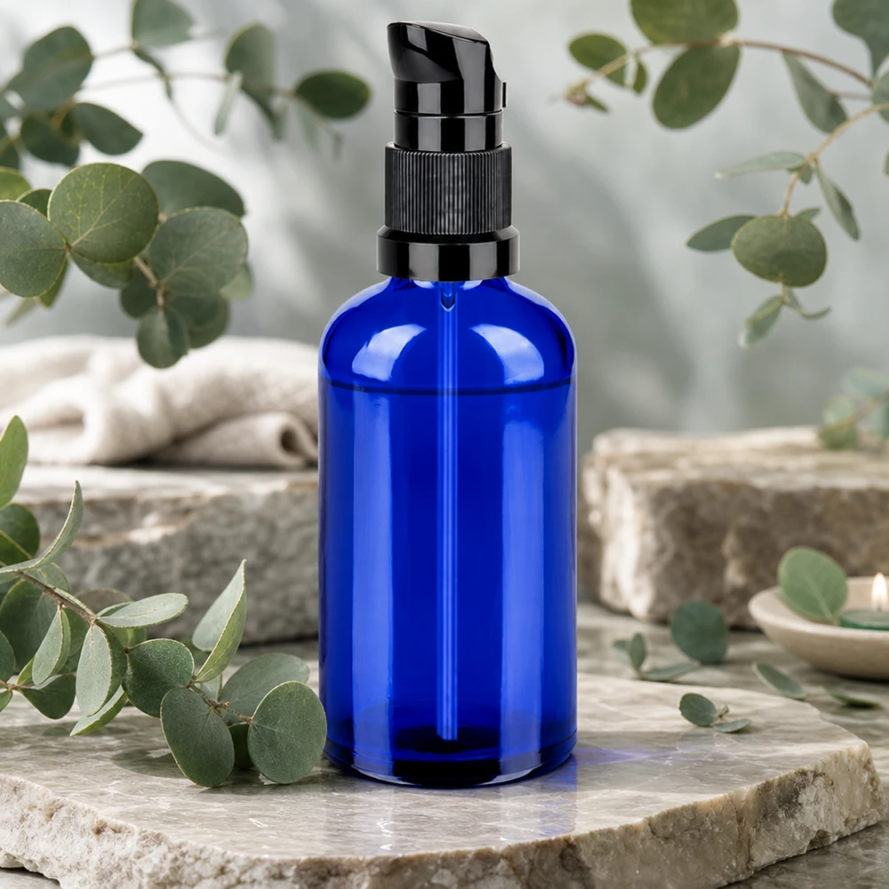 Flacon pompe 100ml noir STD BlueLine UT18/100 Flacon pompe 100ml noir STD BlueLine UT18/100