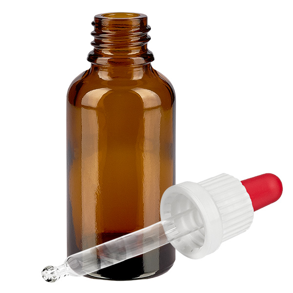 Bouteille pipette 30ml blanc/rouge OV BrownLine UT18/30