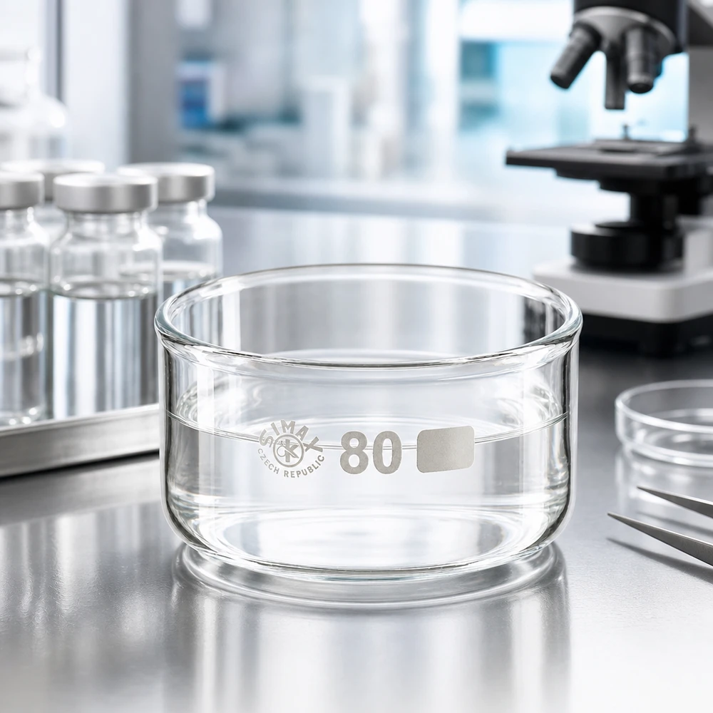 Coupelle de cristallisation 150 ml sans bec verseur Coupelle de laboratoire cylindrique sans bec verseur, en verre résistant à la chaleur, 150 ml, diamètre 80 mm