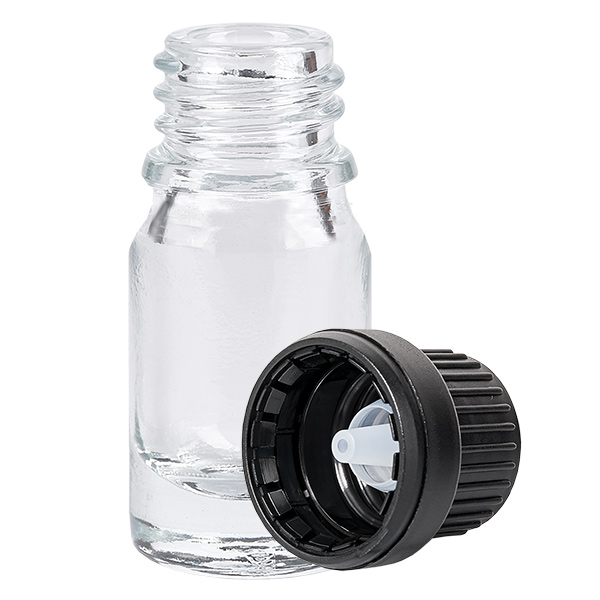 Flacon compte-goutte 5ml 2mm noir OV ClearLine UT18/5 Flacon compte-goutte 5ml 2mm noir OV ClearLine UT18/5