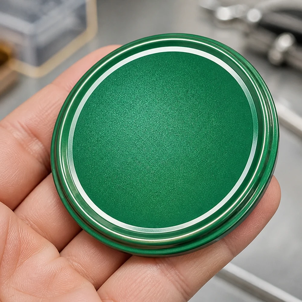 Couvercle de conserve vert foncé TO82 82 mm BasicSeal en fer-blanc UNiTWIST