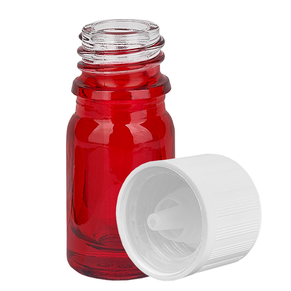 Flacon compte-goutte 5ml 1.2mm w. STD KiSi RedL. UT18/5