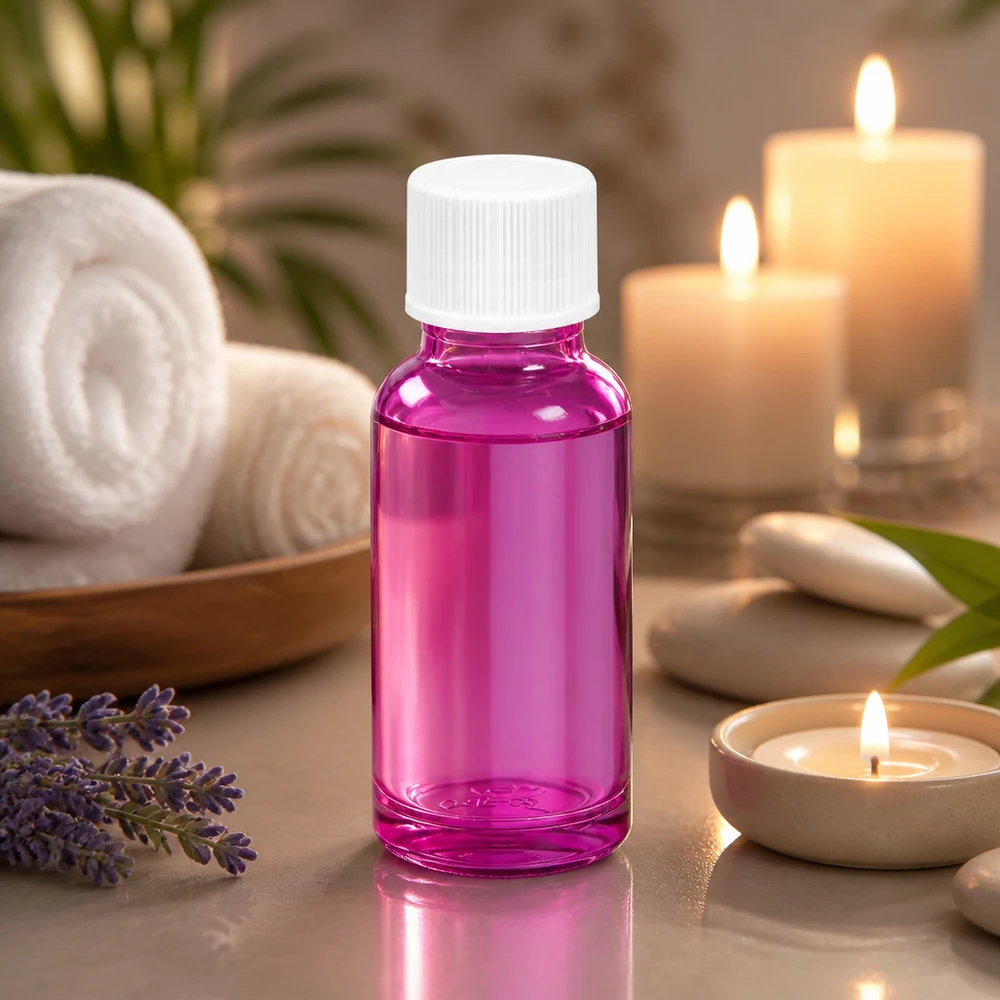 Flacon 20ml 11mm bouchon vissant blanc standard PurpleLine UT18/20 Bouteille PurpleLine élégante de 20 ml en verre avec bouchon blanc pour le voyage et les déplacements