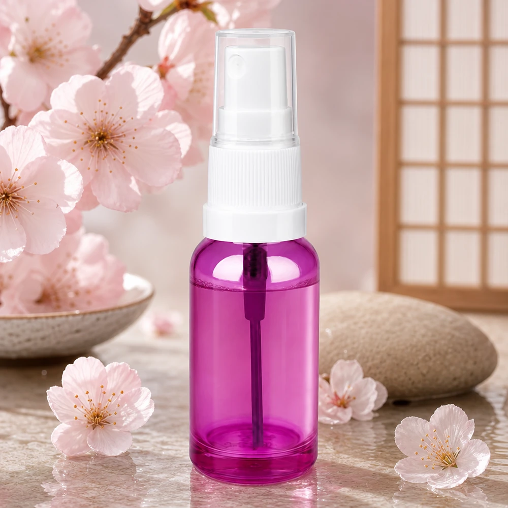 Vaporisateur 20ml blanc/transparent Standard PurpleLine UT18/20 Vaporisateur 20ml transparent-mauve avec mécanisme de pulvérisation précis pour les soins de la peau