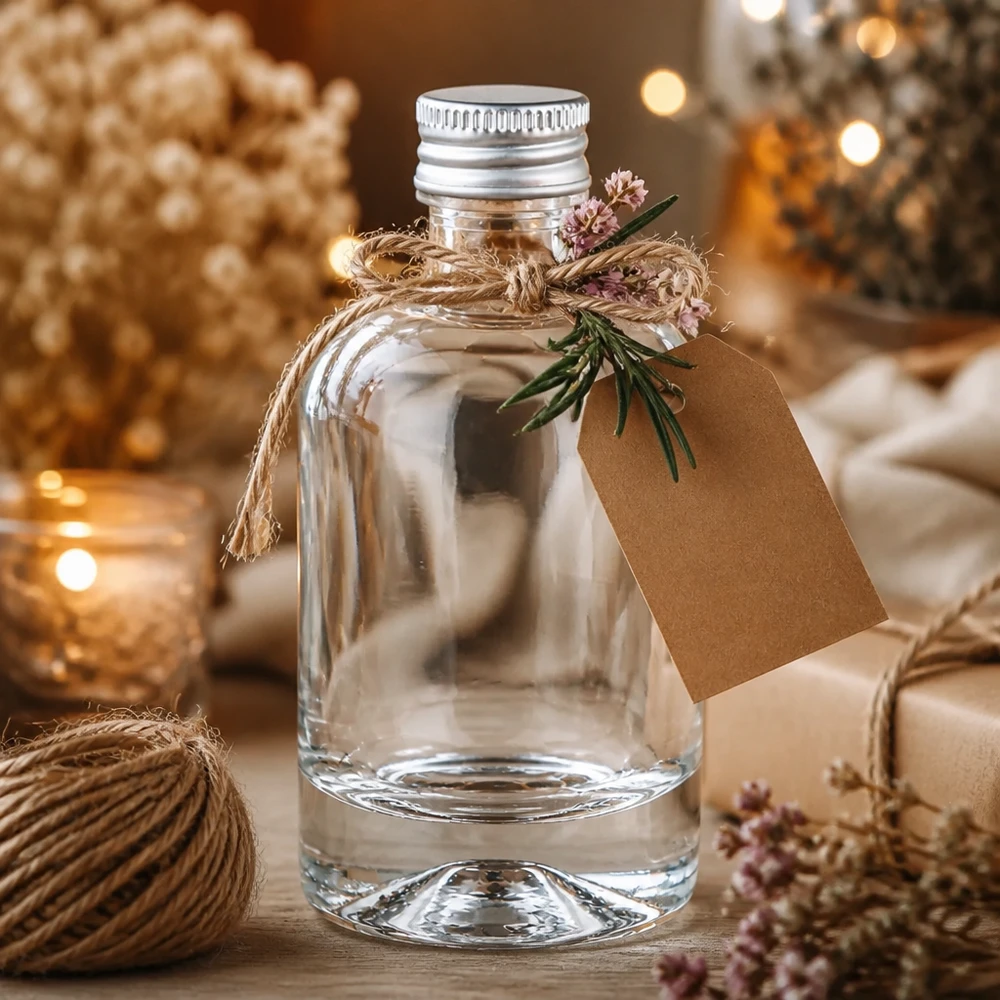 Flacon en verre 40 ml « Sara » avec bouchon à vis argenté UNiTWIST® Flacon en verre 40 ml « Sara » avec bouchon à vis argenté UNiTWIST®