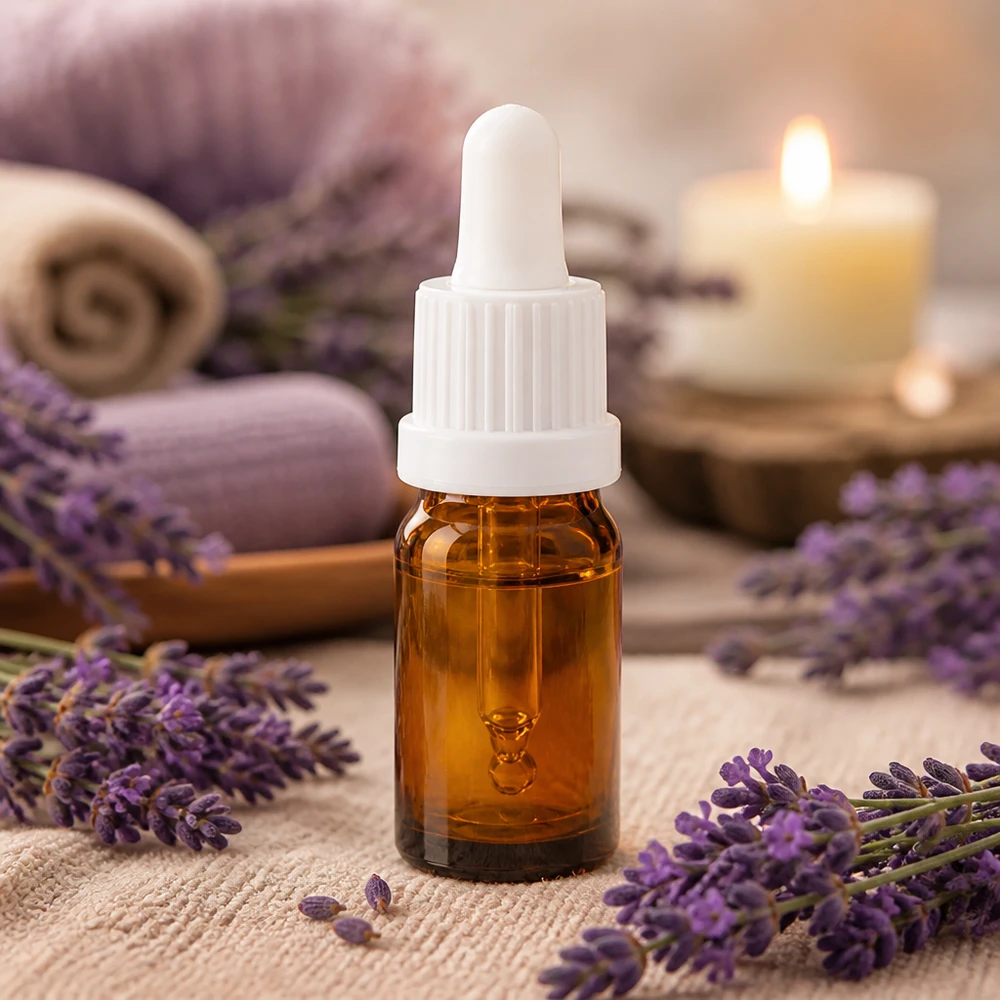 Flacon à pipette 5ml blanc OV BrownLine UT18/5 Bouteille à pipette de 5ml en verre brun de haute qualité avec pipette blanche pour les huiles essentielles