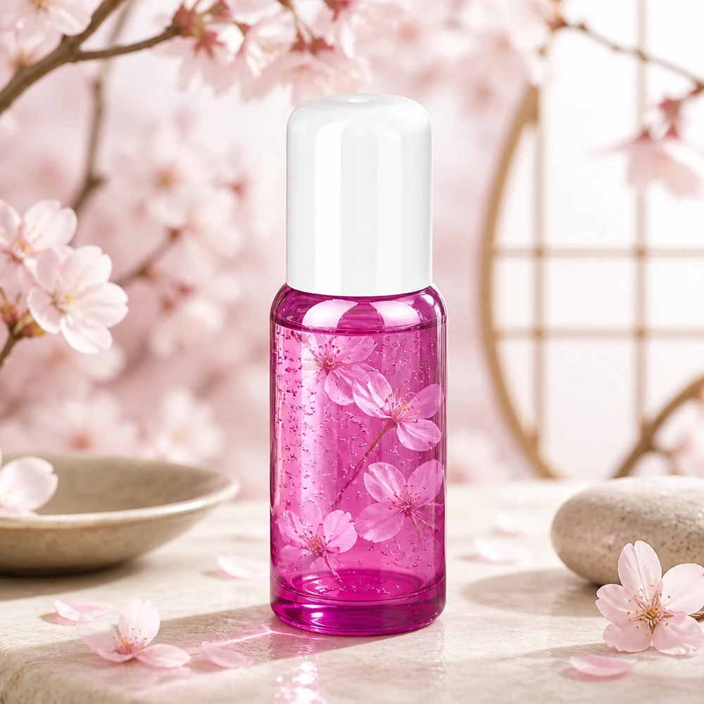 Bouteille cosmétique professionnelle 20ml système roll-on pour sérums huiles et parfums en violet