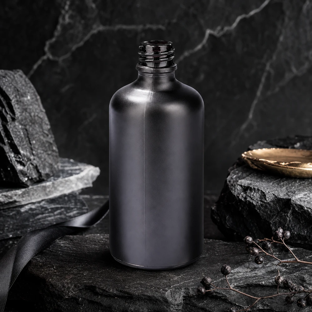 Flacon à pharmacie de 100ml BlackLine UT18/100 UNiTWIST Bouteille de pharmacie de 100ml BlackLine UT18/100 UNiTWIST parfaite pour les huiles essentielles et les parfums