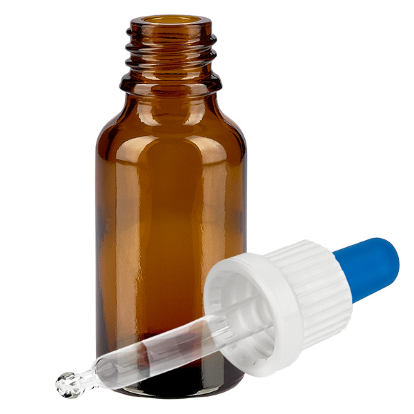 20ml flacon à pipette blanc/bleu OV BrownLine UT18/20