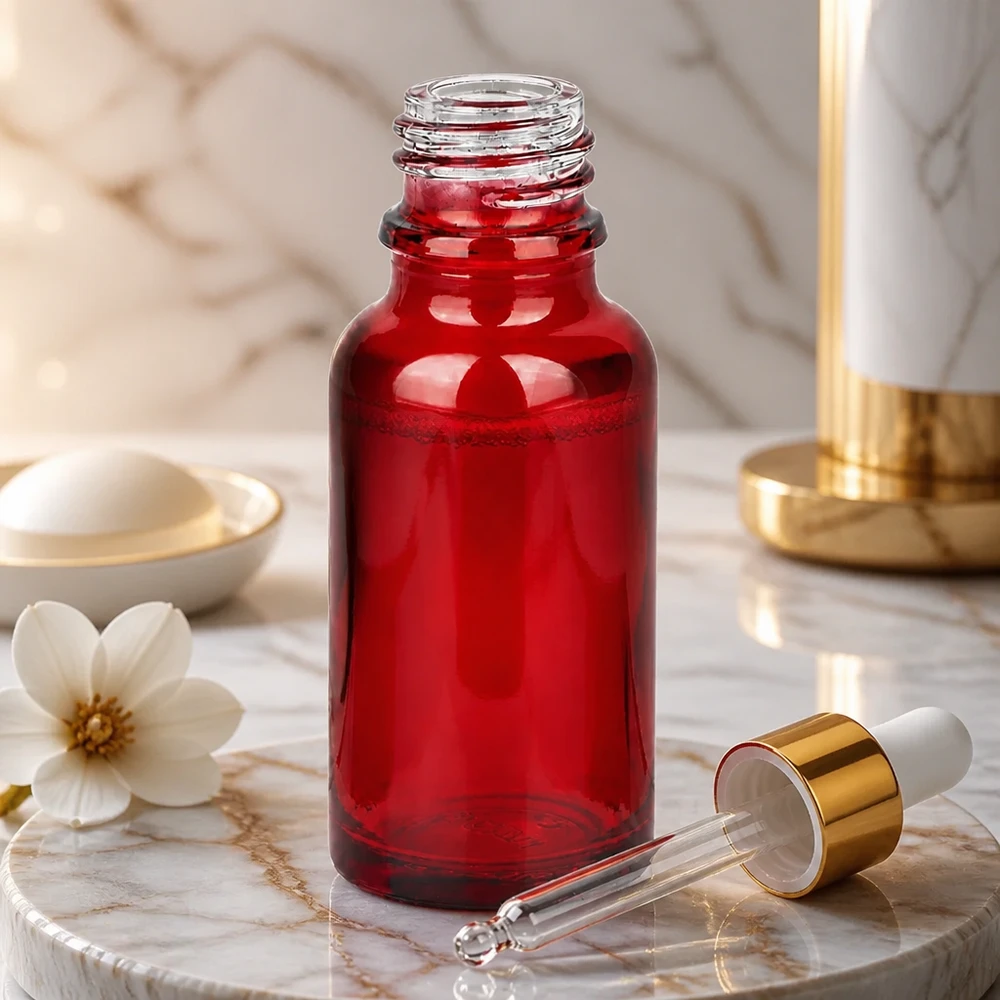 Bouteille en verre robuste RedLine UT18/20 UNiTWIST de 20 ml avec bouchon pour un stockage sûr des substances actives