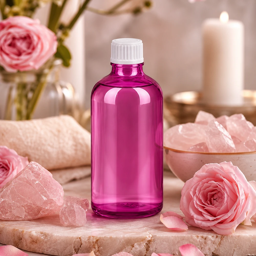 Flacon compte-gouttes 100ml 0.9mm blanc standard PurpleLine UT18/100 Flacon compte-gouttes transparent PurpleLine 100ml idéal pour les huiles essentielles et les produits cosmétiques liquides