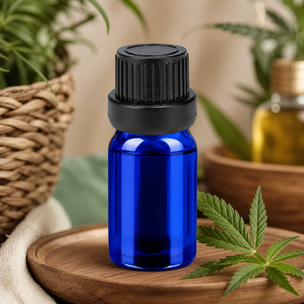 Flacon 5ml 11mm SV noir OV BlueLine UT18/5 Bouteille fine de 5ml 11mm SV noir OV pour l'aromathérapie professionnelle et les naturopathes