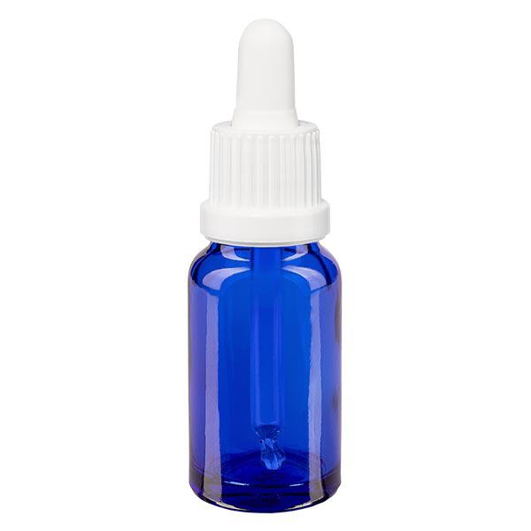 Flacon bleu 10 ml + pipette blanche à système d'inviolabilité