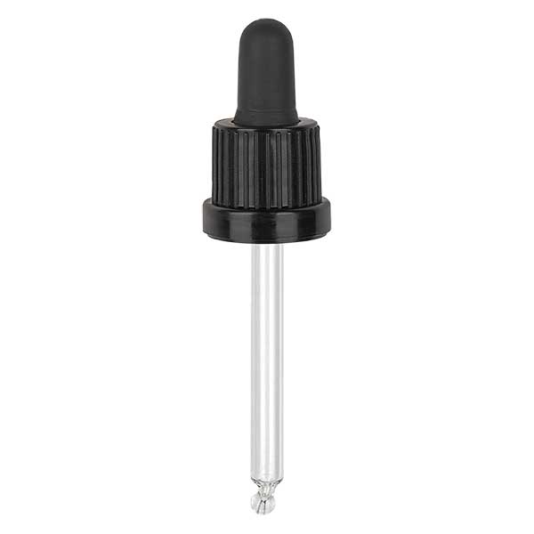 PiV.. noir DIN18, 63mm longueur de pipette OV..