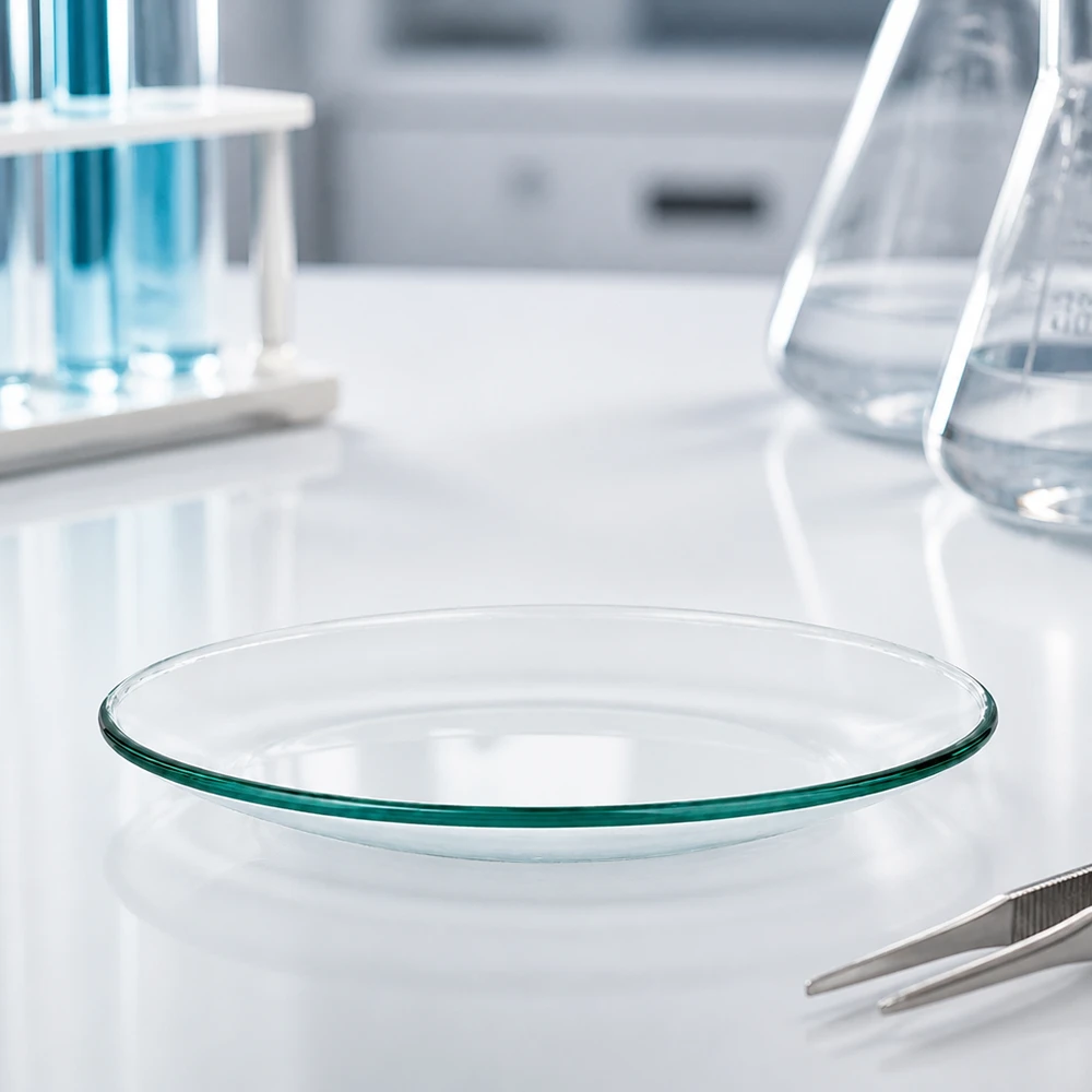 Verre de montre 120 mm - verre borosilicate 3.3 - bord fondu Plateau en verre de montre résistant à la chaleur, diamètre 120 mm, optimal pour la cristallisation et le séchage