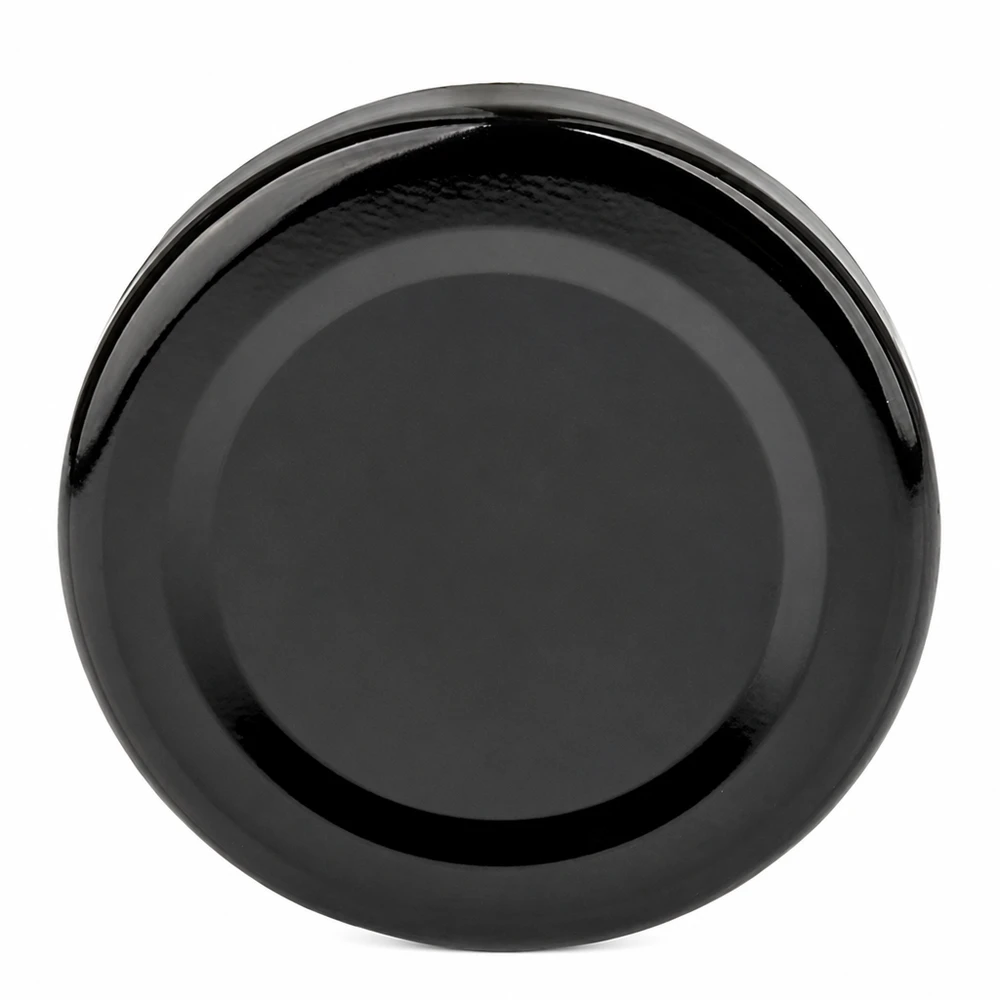 Petit bouchon à vis noir de 43 mm BasicSeal TO43 pour bocaux de confiture et de conserves