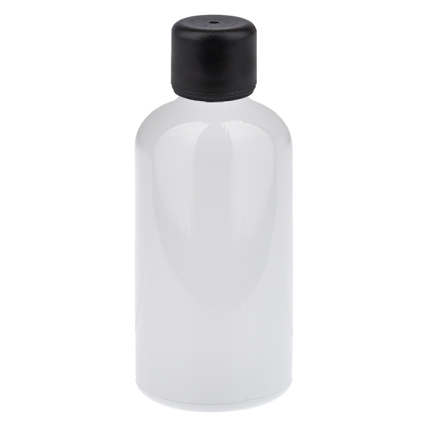 Flacon 100 ml avec bouchon à vis 6 mm noir standard WhiteLine UT18/100 Flacon 100 ml avec bouchon à vis 6 mm noir standard WhiteLine UT18/100
