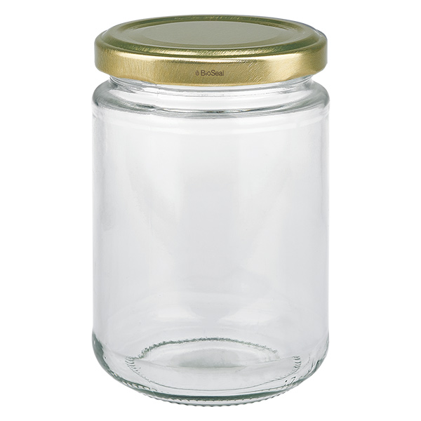 390ml Verre rond avec couvercle BioSeal or UNiTWIST 390ml Verre rond avec couvercle BioSeal or UNiTWIST