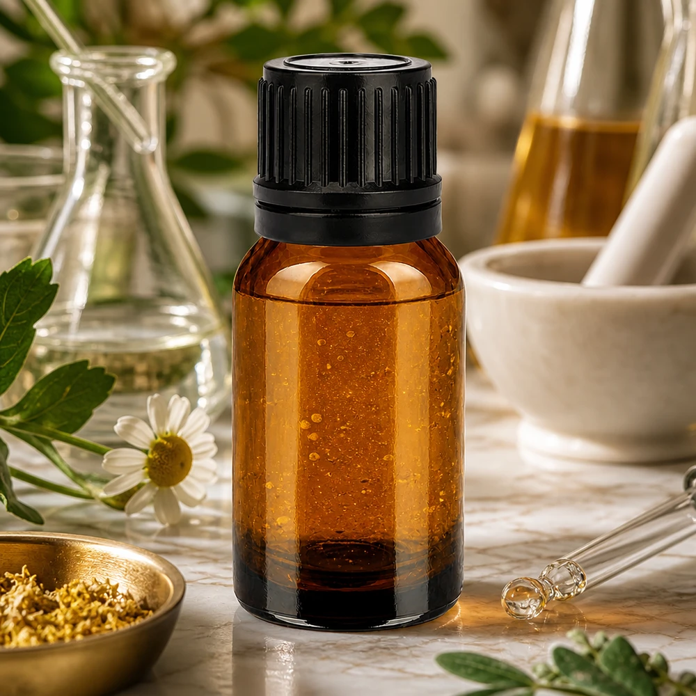 Flacon 10ml 11mm SV noir OV BrownLine UT18/10 Flacon de pharmacie de 10ml en verre brun robuste avec bouchon à vis de 11mm à l'épreuve des enfants pour les besoins du laboratoire