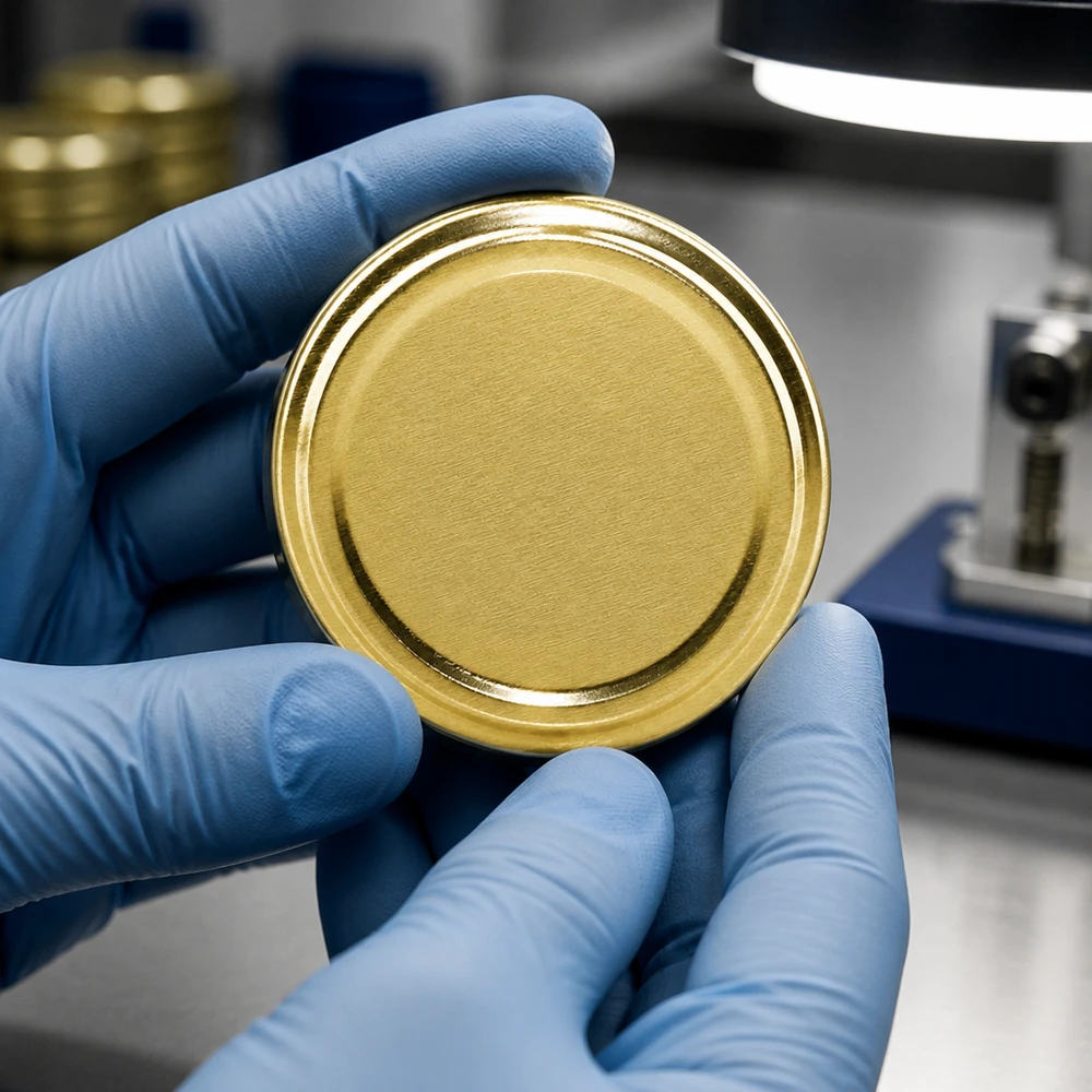 Intérieur du couvercle à visser TO43 UNiTWIST doré BioSeal BPA-NI, joint d'étanchéité unitemp