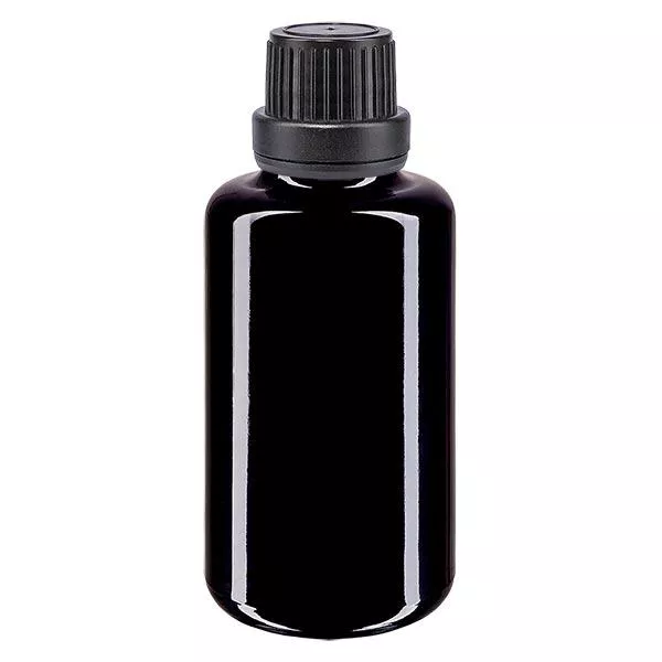 Bouteille de pharmacie viol. 30ml tropfv. Pr. 2mm noir OV Bouteille de pharmacie viol. 30ml tropfv. Pr. 2mm noir OV