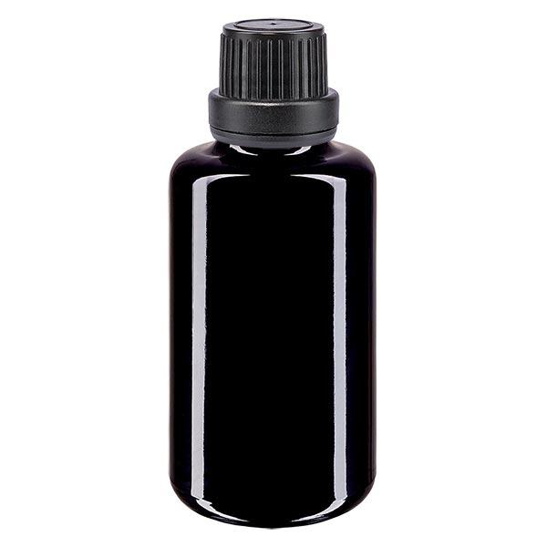 Bouteille de pharmacie viol. 30ml tropfv. Pr. 2mm noir OV