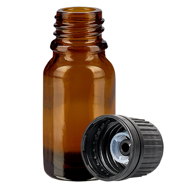 10ml (Globul)Flacon 8mm GR s. OV BrownL. UT18/10