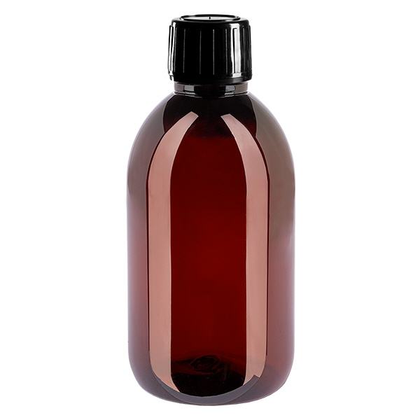 Bouteille PET 250ml avec bouchon pulvérisateur noir OV