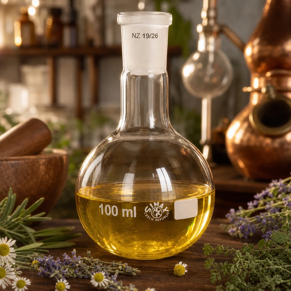 Ballon à fond plat 100 ml à col étroit, en verre borosilicate avec rodage normalisé 19/26 Ballon en verre 100ml à fond rond pour le chauffage - coupe précise 19/26 en verre résistant à la chaleur