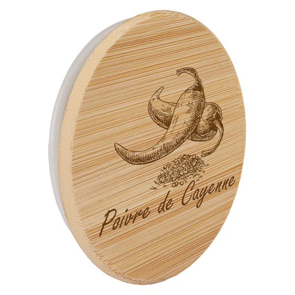 Paire en bois « Poivre de Cayenne » pour WECK RR60 Paire en bois « Poivre de Cayenne » pour WECK RR60
