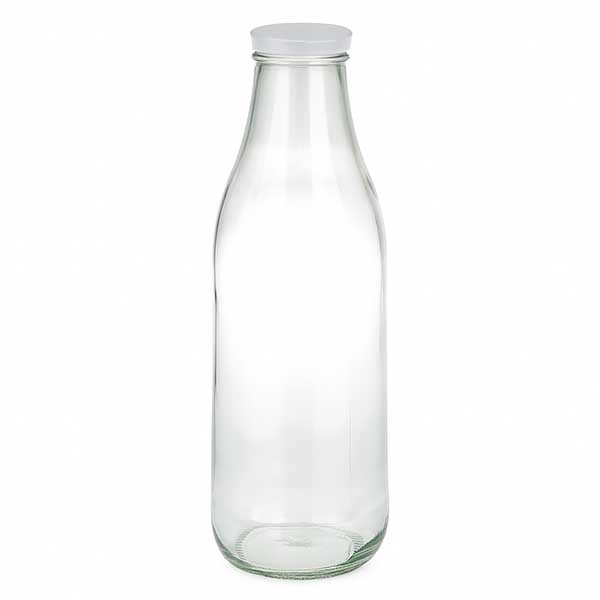 1000ml Bouteille avec couvercle BasicSeal blanc UNiTWIST