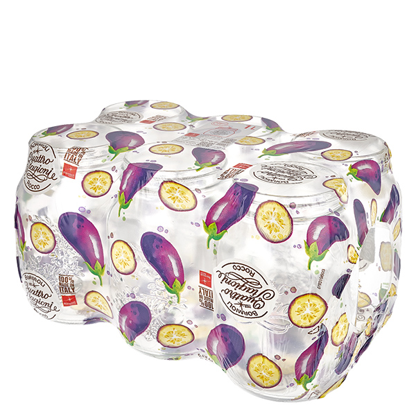 Verre rond 1000ml « Quattro Stagioni » avec couvercle