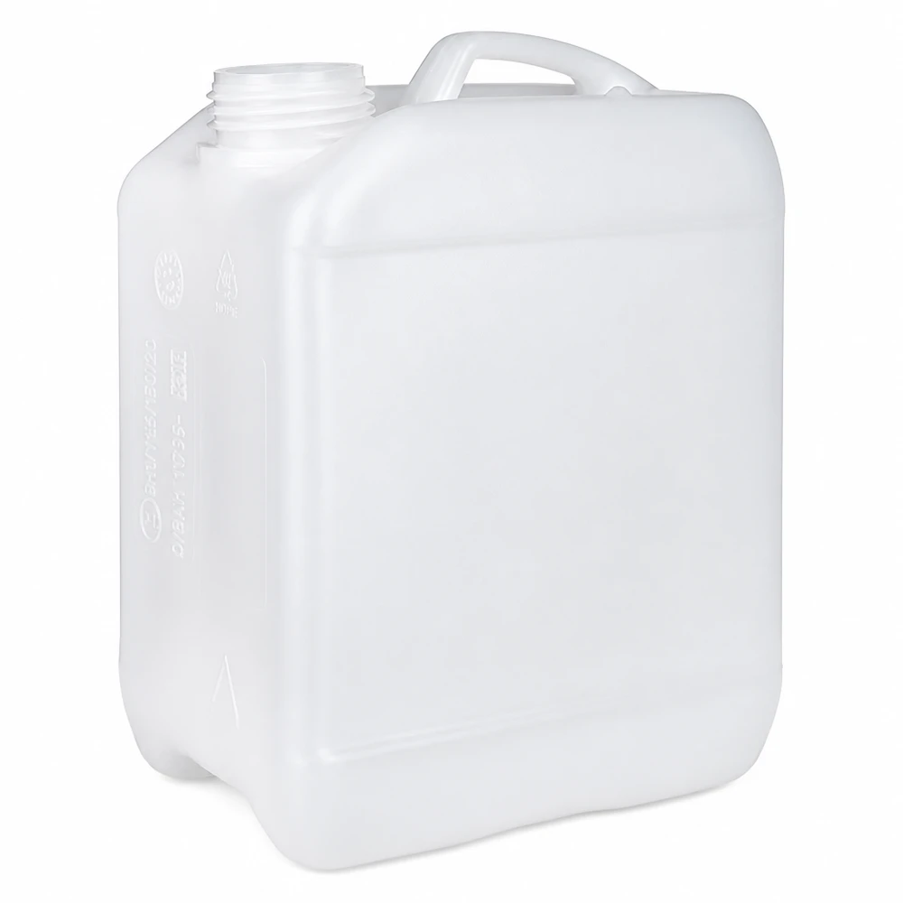 Bidon de 2,5 litres sans bouchon Bidon rectangulaire de 2,5 L, blanc translucide, sans couvercle, pour liquides