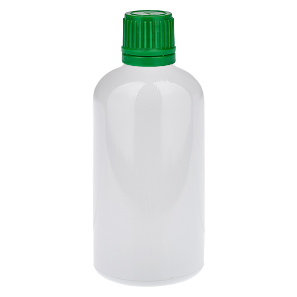 Bouteille de 100 ml, bouchon à vis vert 11 mm, bouchon d'origine WhiteLine UT18/100 Bouteille de 100 ml, bouchon à vis vert 11 mm, bouchon d'origine WhiteLine UT18/100