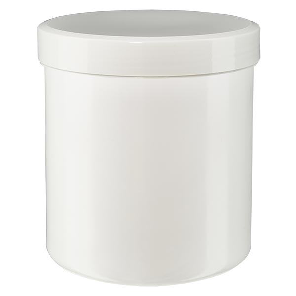 Pot à onguent blanc 10 g avec couvercle blanc (PP)