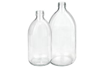 Verre clair Euro- Flacons à médicaments sans bouchon