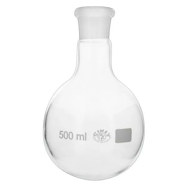 Ballon à fond plat 500ml col large borosilicate avec broyage 29/32 Ballon à fond plat 500ml col large borosilicate avec broyage 29/32