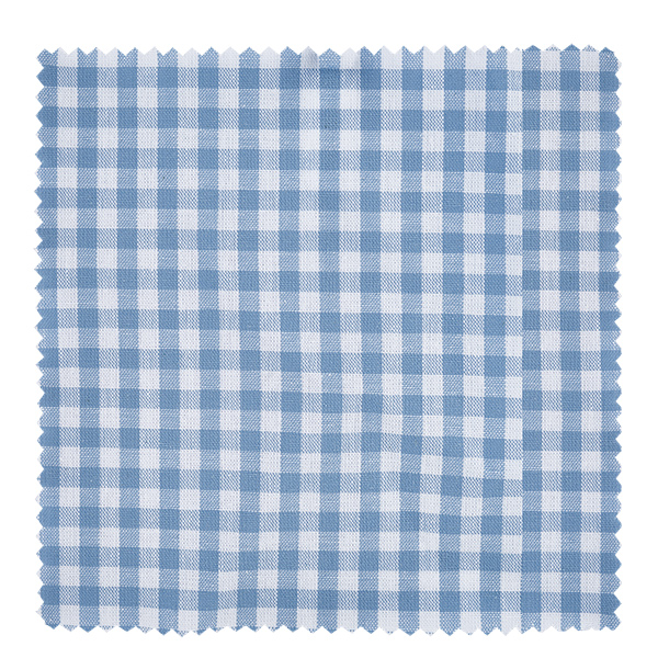 Tissu napperon pour décoratif bleu clair à carreaux 15cm carré