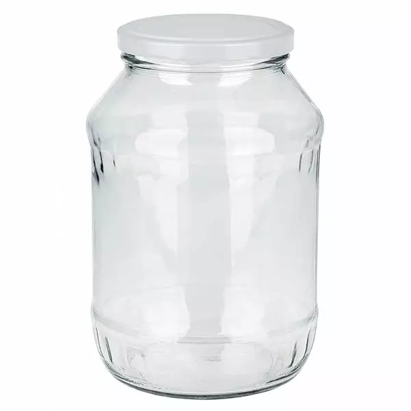 2650ml Verre rond avec couvercle BasicSeal blanc UNiTWIST 2650ml Verre rond avec couvercle BasicSeal blanc UNiTWIST