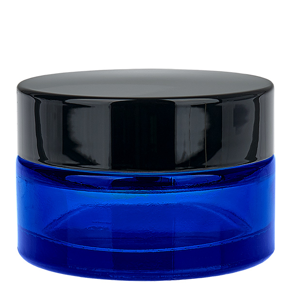 Pot en verre 20ml bleu avec couvercle à insérer UNiTWIST