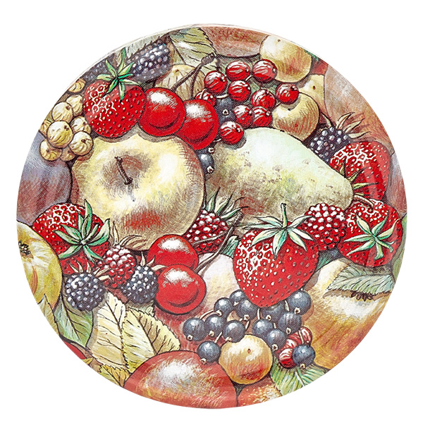 1062ml Verre rond avec couvercle BasicSeal décor fruits UNiTWIST