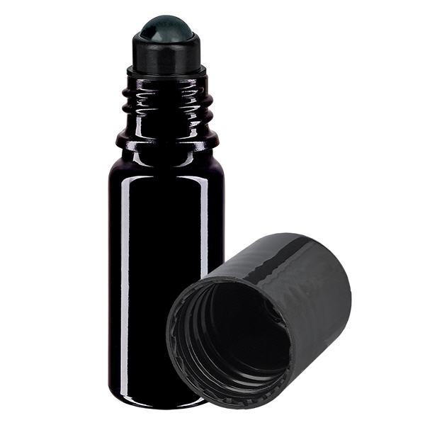 Flacon de déodorant en verre violet 10 ml, déo à bille vide Flacon de déodorant en verre violet 10 ml, déo à bille vide